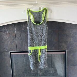 NWOT green and gray beach dress